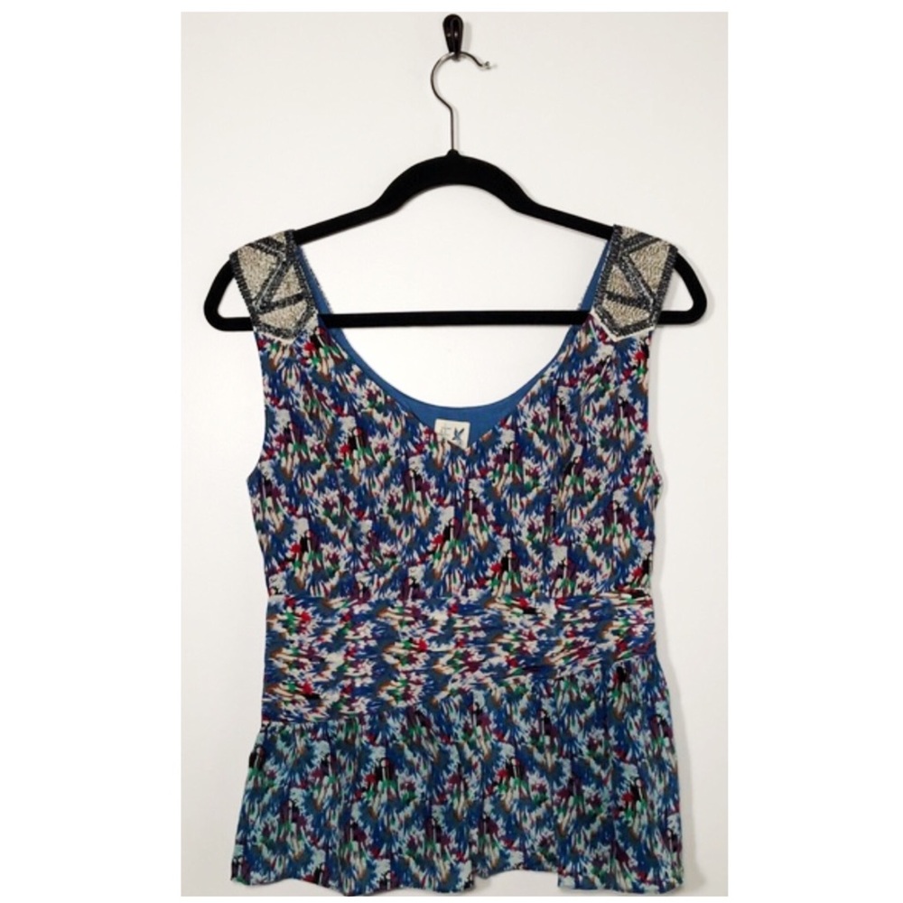 Anthropologie Edme & Esyllte Beaded Shoulder Top